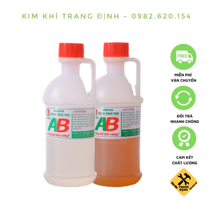 Keo AB 2 thành phần gắn gỗ cặp 700g