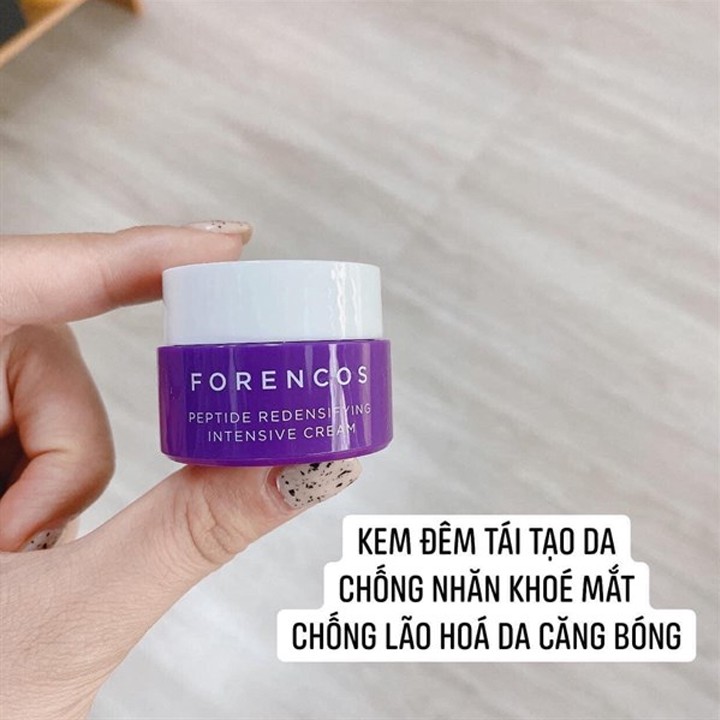 Kem Forencos tím mini size 10ml Hàn Quốc Zuka Beauty dưỡng da ban đêm cấp ẩm căng bóng hỗ trợ nám tàn nhang