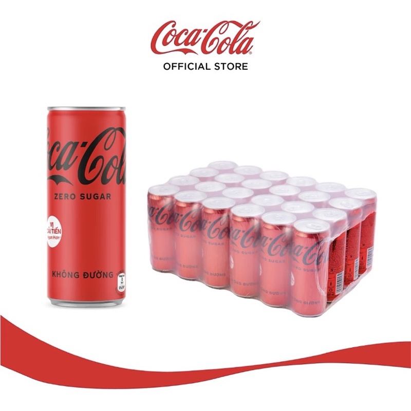 Nước ngọt Coca zero không đường lon 320ml