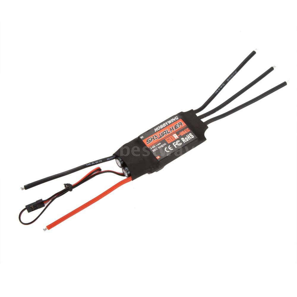 Điều khiển bước không chổi than Hobbywing SkyWalker 60A ESC UBEC cho đồ chơi điều khiển từ xa Trex 500