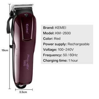 Tông đơ cắt tóc không dây Kemei KM-2600