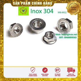 [HÀNG SẮN] Ecu liền long đen inox M6 - M12, đai ốc liền long đen  inox,  inox 304