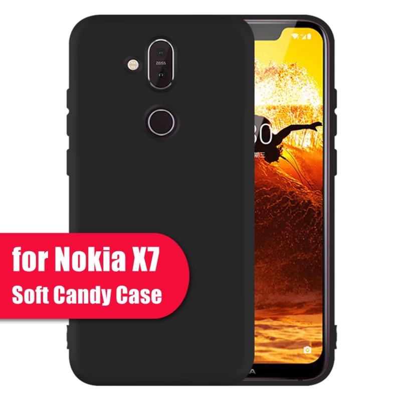Ốp điện thoại silicon TPU mềm màu kẹo trơn cao cấp cho Nokia X5 X6 X7 X71 C1
