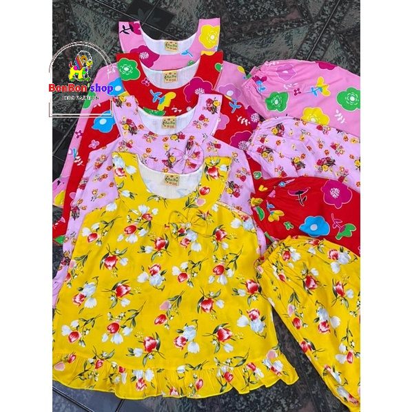 đồ cho bé gái chất Tôn( Lanh) Combo 3b mặc nhà cho bé từ 1-6t