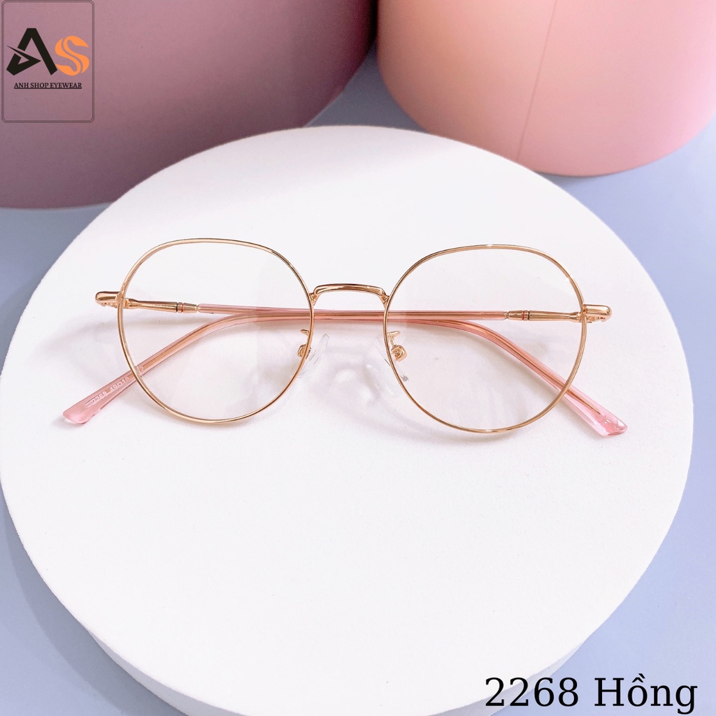 Kính giả cận kim loại tròn nhỏ thời trang nữ giới 2268