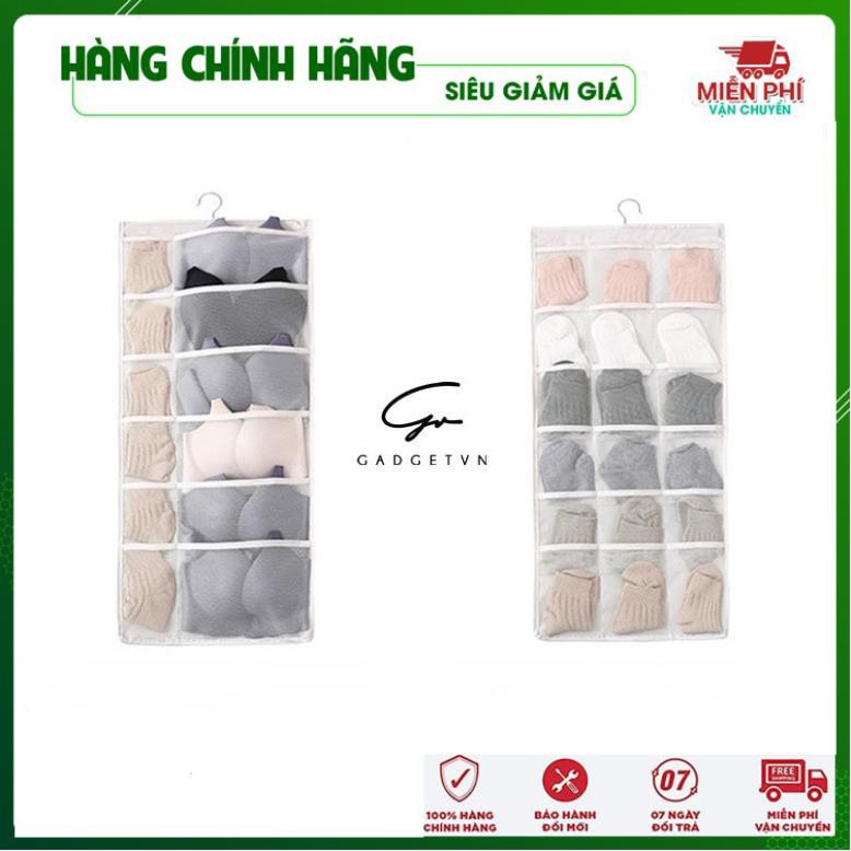 Túi vải đựng đồ 30 ngăn ô tiện dụng, Túi treo tường treo đồ, trang trí nhà cửa chất không thấm nước, đựng tất, đồ lót