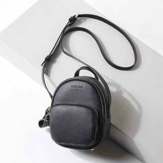 Balo Nữ Mini Da Mềm Màu Đen Cơ Bản