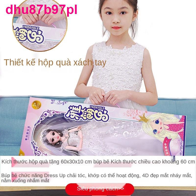 Barbie set hộp quà lớn cô gái đồ chơi sang trọng giày 60 cm quần áo bán buôn pha lê công chúa