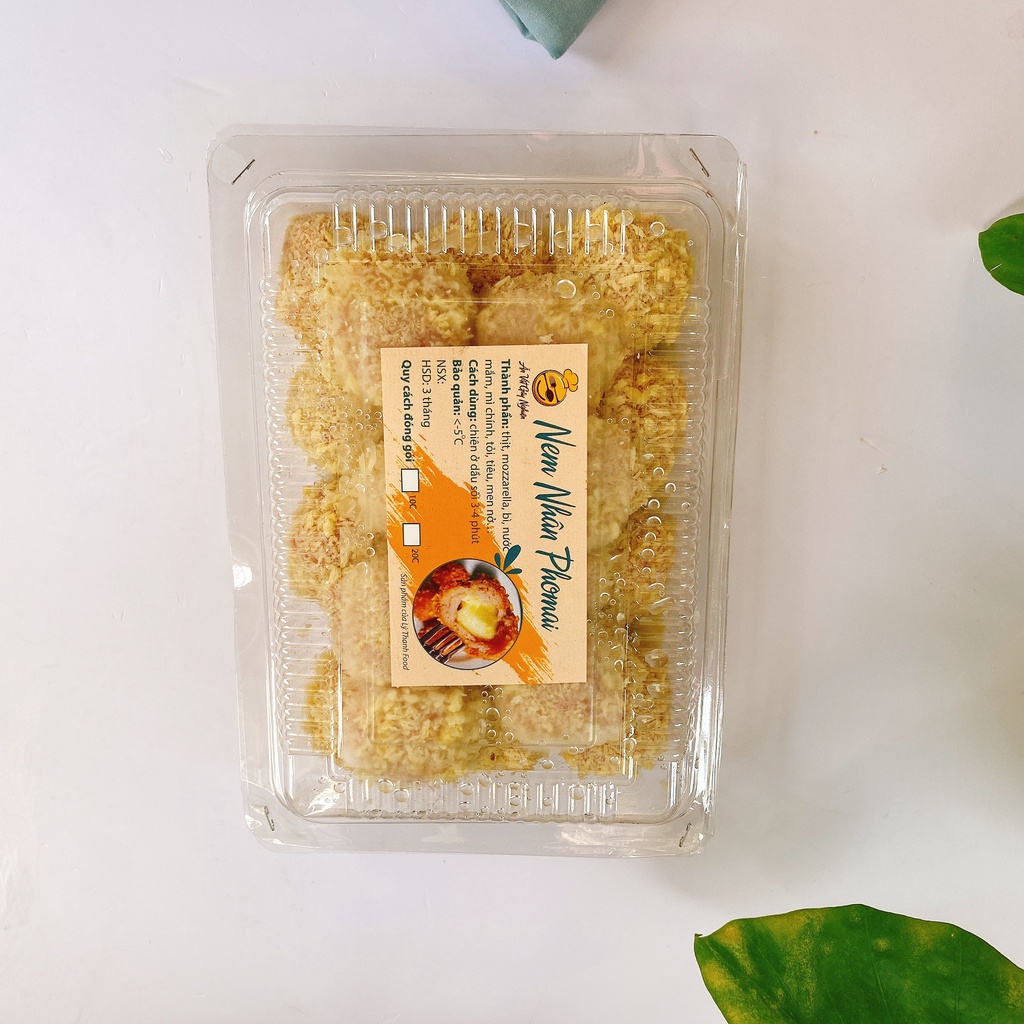 Nem chua rán mix nhân phô mai kéo sợi siêu ngon, đậm vị nem thịt rán, béo ngậy vị phô mai ( hộp 10c - 400gr )