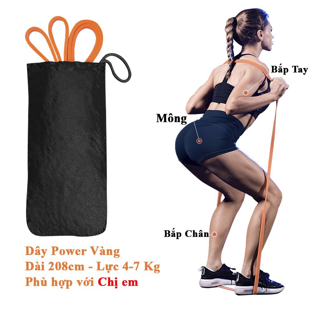 Dây kháng lực tập gym, Power Band đa năng, hỗ trợ luyện tập thể dục, tiện lợi tại nhà, văn phòng TOPBODY