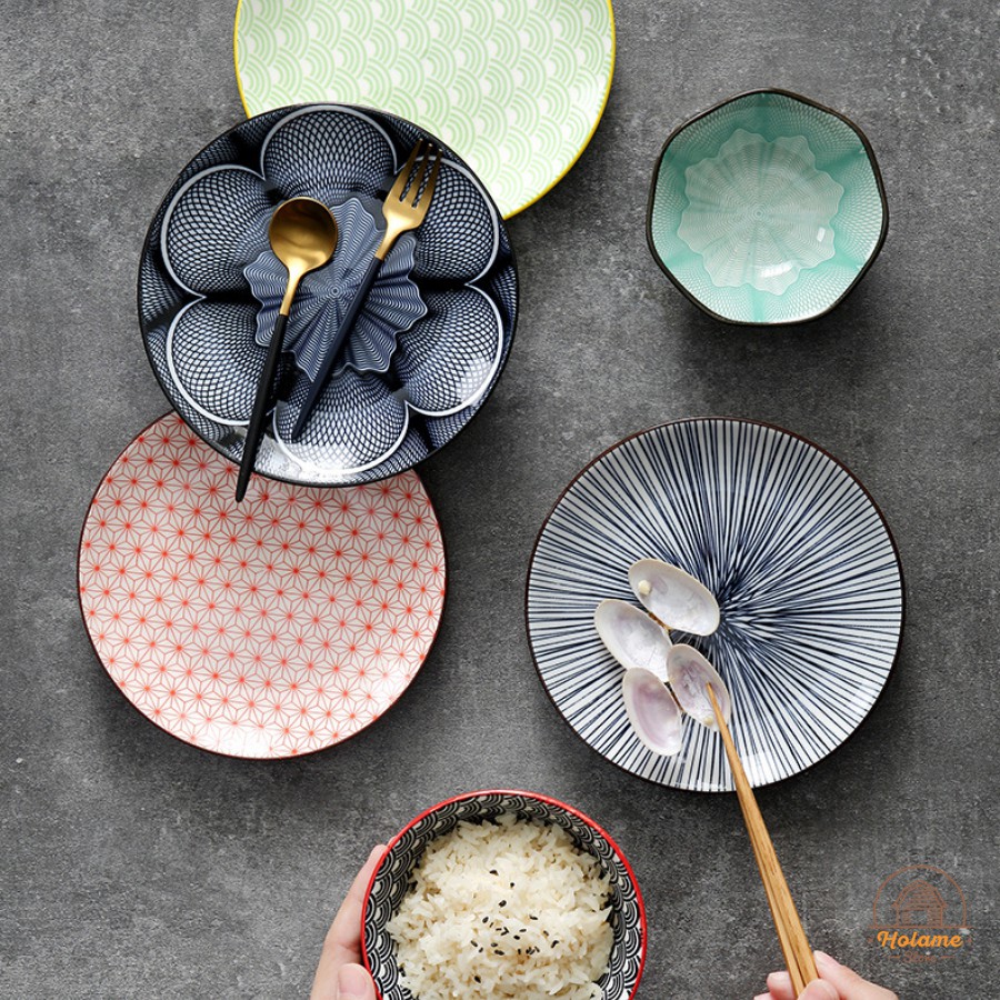 Đĩa gốm, đĩa sứ phong cách Nhật Bản 16cm – đồ dùng bàn ăn sang trọng & decor | BigBuy360 - bigbuy360.vn