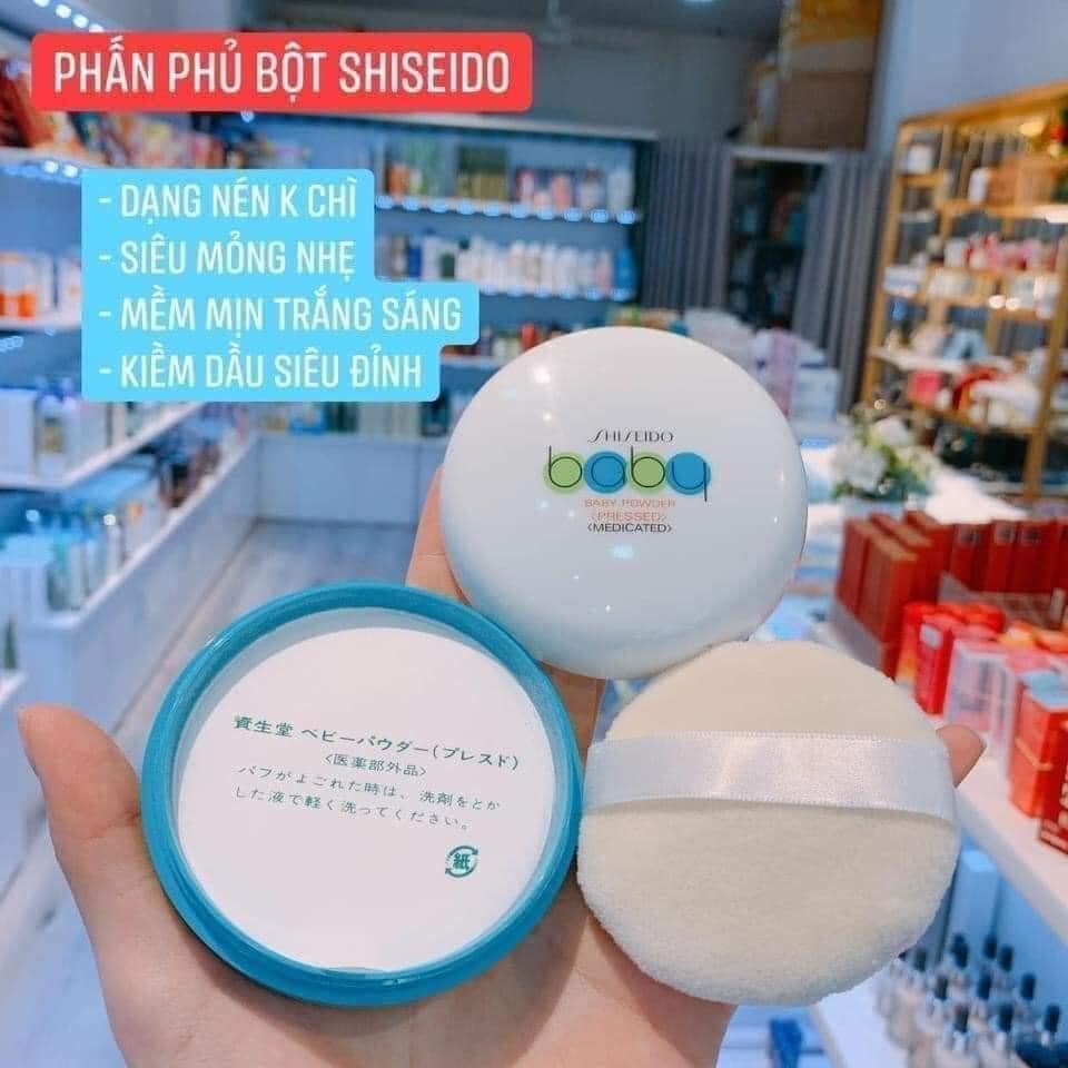 [CHÍNH HÃNG] Phấn Phủ Kiềm Dầu Shiseido Baby Powder Pressed Medicated 50gr Nhật Bản