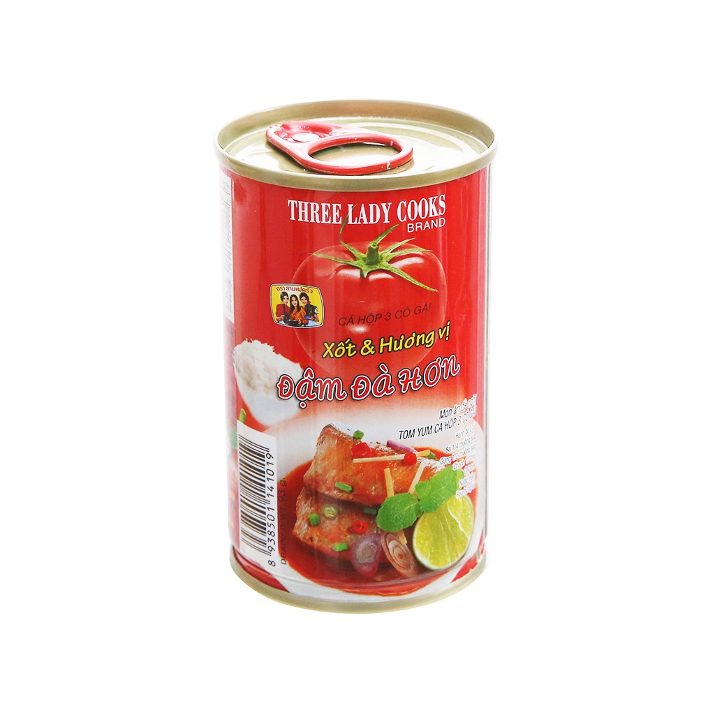 Cá nục sốt cà 3 Cô Gái nắp bật lon thiếc (155g)