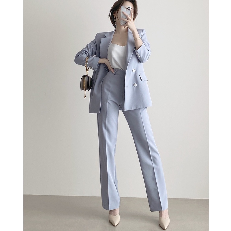 Set Áo Khoác Vest + Quần Dài Thời Trang Công Sở Cao Cấp