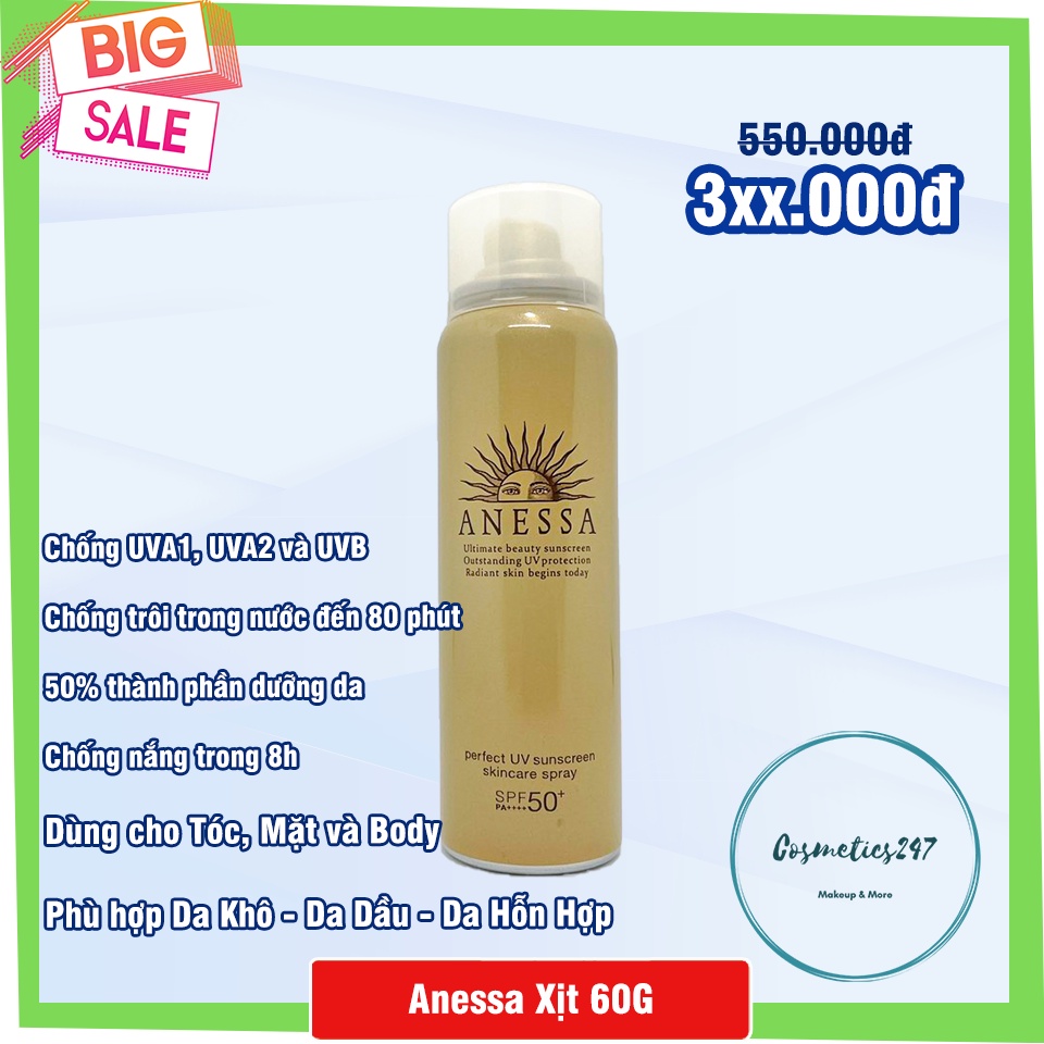 Kem chống nắng Anessa Perfect UV Sunscreen Skincare Milk SPF 50+ PA++