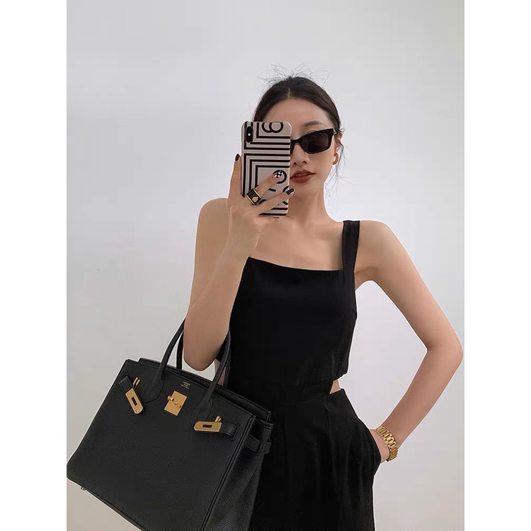 C36 Jumpsuit Dáng Dài Cut-Out Eo Co Dãn