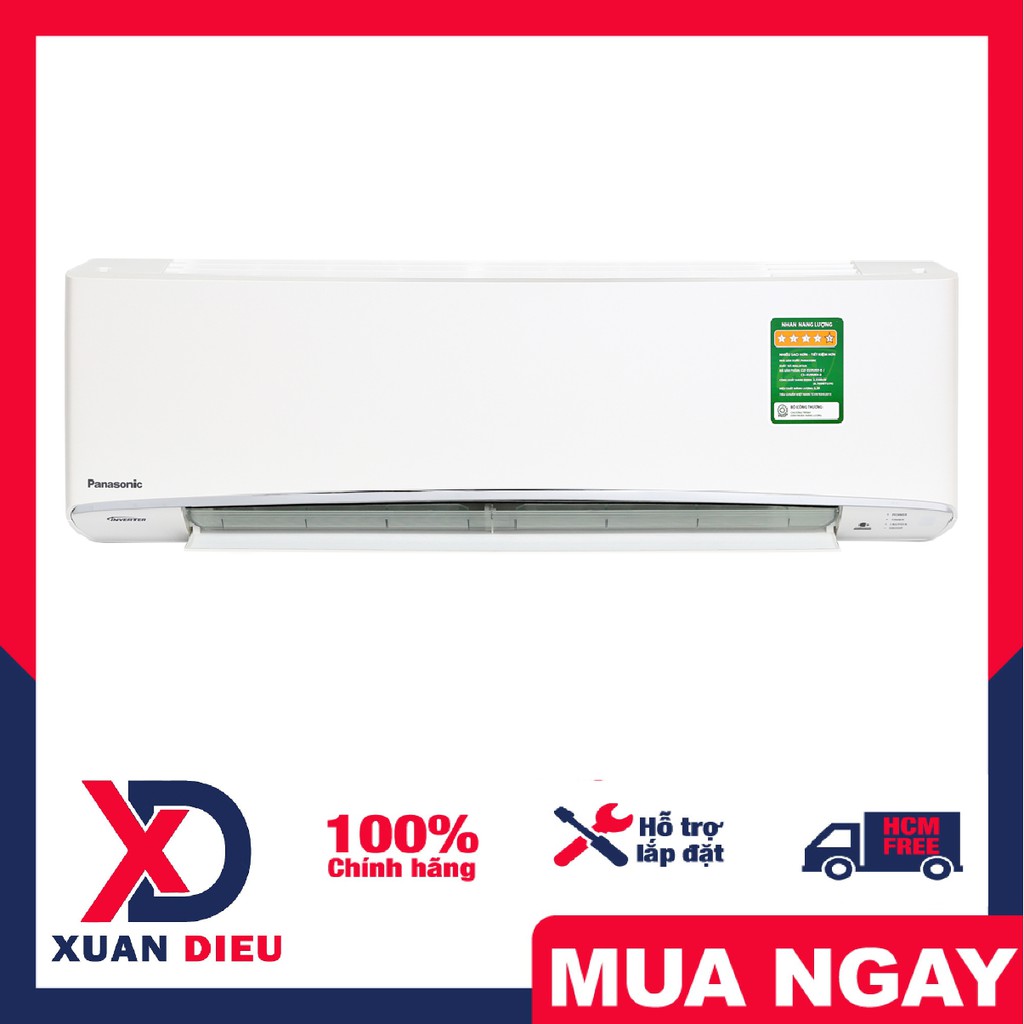 Máy lạnh Panasonic Inverter 1 HP CU/CS-XU9UKH-8 -Phát ion lọc không khí, Bảo hành chính hãng 12 tháng, GIAO MIỄN PHÍ HCM