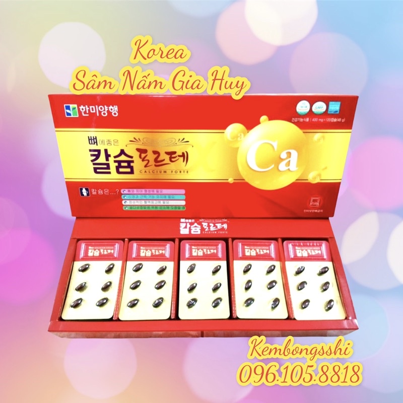 Viên Canxi Hanmi Hàn Quốc, Hộp đỏ 120 viên* 400gr