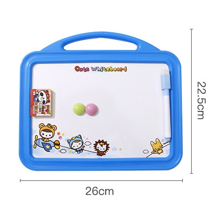 Bảng viết bút dạ 2 mặt kèm bút dạ và lau bảng nhiều màu cho bé