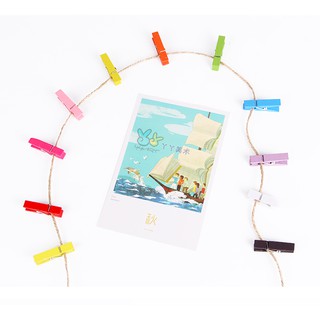 Set 20 kẹp gỗ và 2m dây treo ảnh