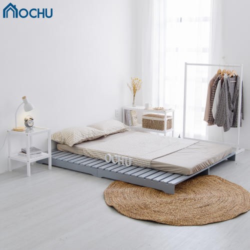 Giường ngủ Pallet gỗ thông OCHU lắp ráp gấp xếp gọn PALLET BED - GREY Nội thất thông minh phong cách Hàn Quốc