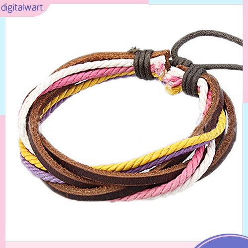 Vòng Tay Bện Dây Giả Da Thời Trang Unisex