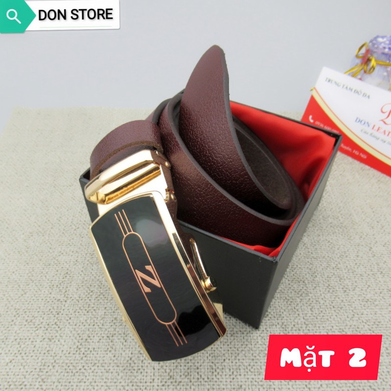 [Da Bò 100%] Thắt Lưng Nam. Dây Nịt Nam Full Hộp Đựng Cao Cấp Chất Liệu Da Bò Thật (BH 12 THÁNG)