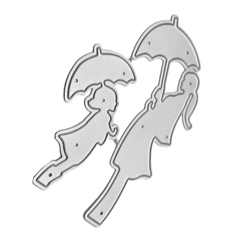 Khuôn Cắt Giấy Kim Loại Hình Mẹ Và Con Gái Xinh Xắn