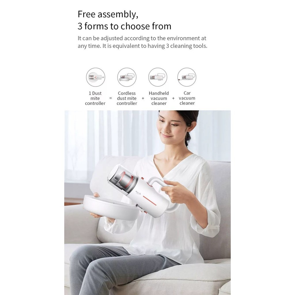 Máy Hút Bụi Cầm Tay Deerma CM1300 Handheld Vacuum Cleaners 12000Pa Lực hút Loại bỏ 99,99% mạt | BigBuy360 - bigbuy360.vn