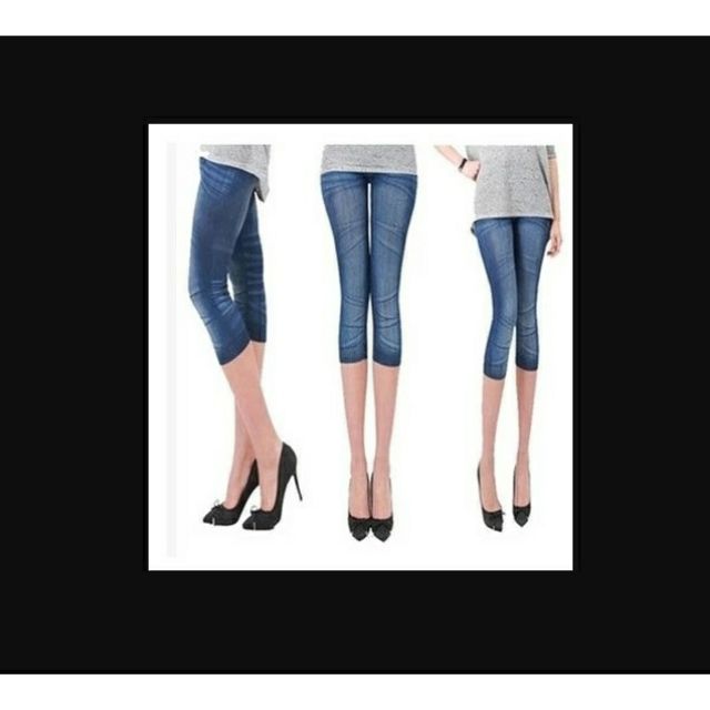 QUẦN LEGGING LỮNG GIẢ JEAN