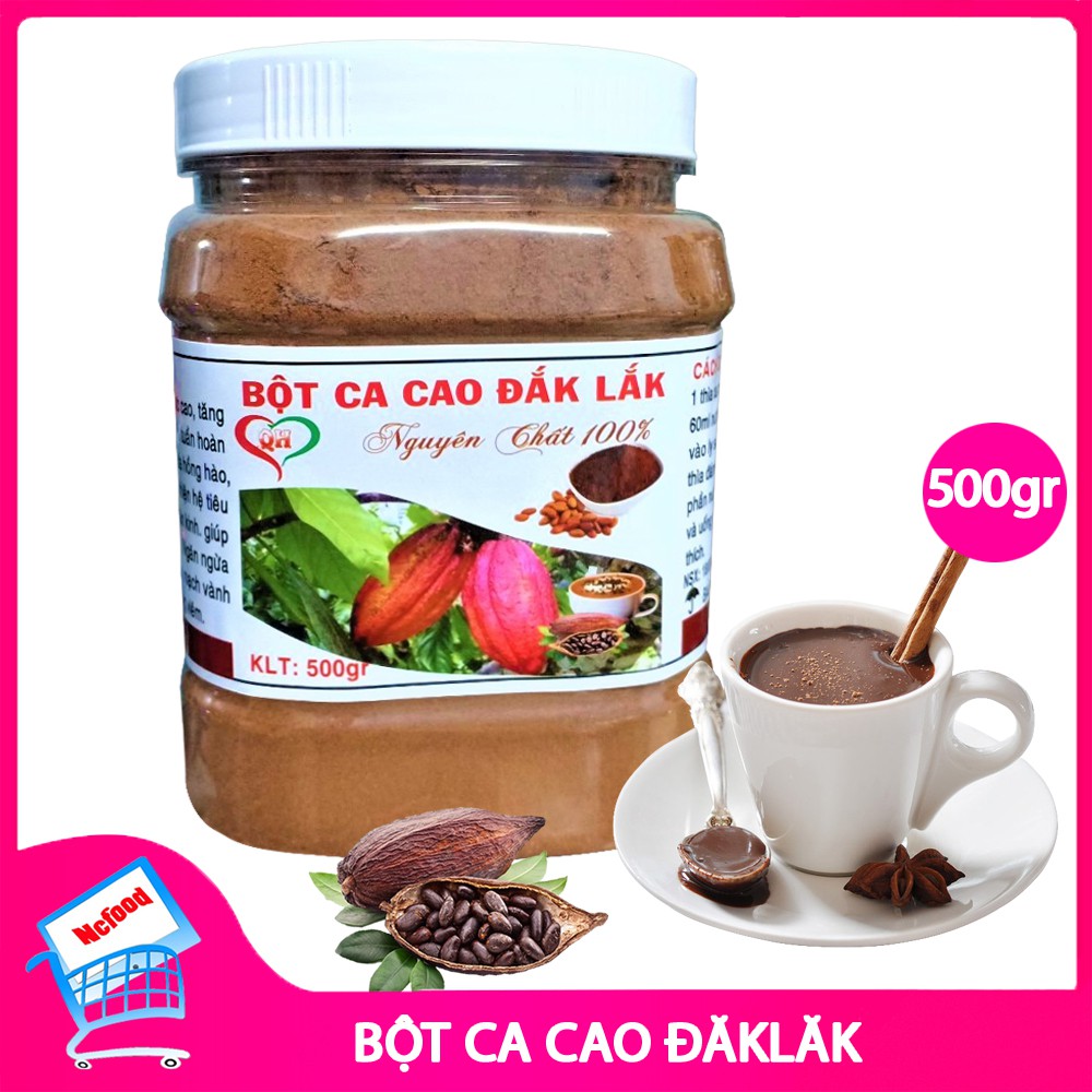 [Mã 267FMCGSALE giảm 8% đơn 500K] Bột Ca Cao Nguyên Chất 100% Đak Lak 500gr