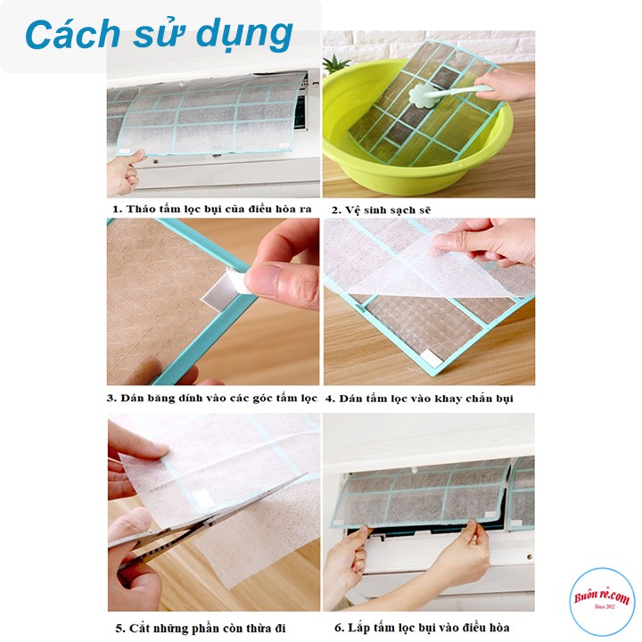 Set 2 lưới lọc điều hòa chắn bụi, lọc không khí bảo vệ sức khỏe gia đình 00786