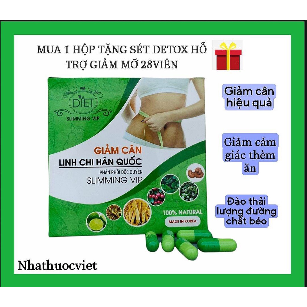 ⚡ CHUẨN CHÍNH HÃNG ⚡ Giảm Cân Linh Chi Hàn Quốc Siêu Mạnh Mới Hộp 30viên Hót Thị Trường