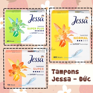 Tampon jessa - đức đủ size 6-4-3 giọt - nguyên hộp - băng vệ sinh dạng nút tampon | bill đức