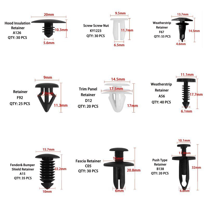 Set 421 Đinh Tán Phụ Tùng Cho Xe Ô Tô