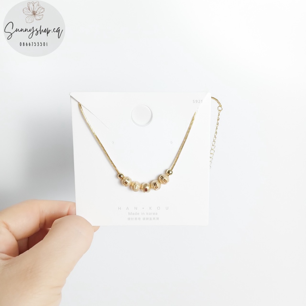 Vòng Tay Titan Không Gỉ Sunny Hình Quả Cầu Vàng Thời Trang Cho Nữ-VT07