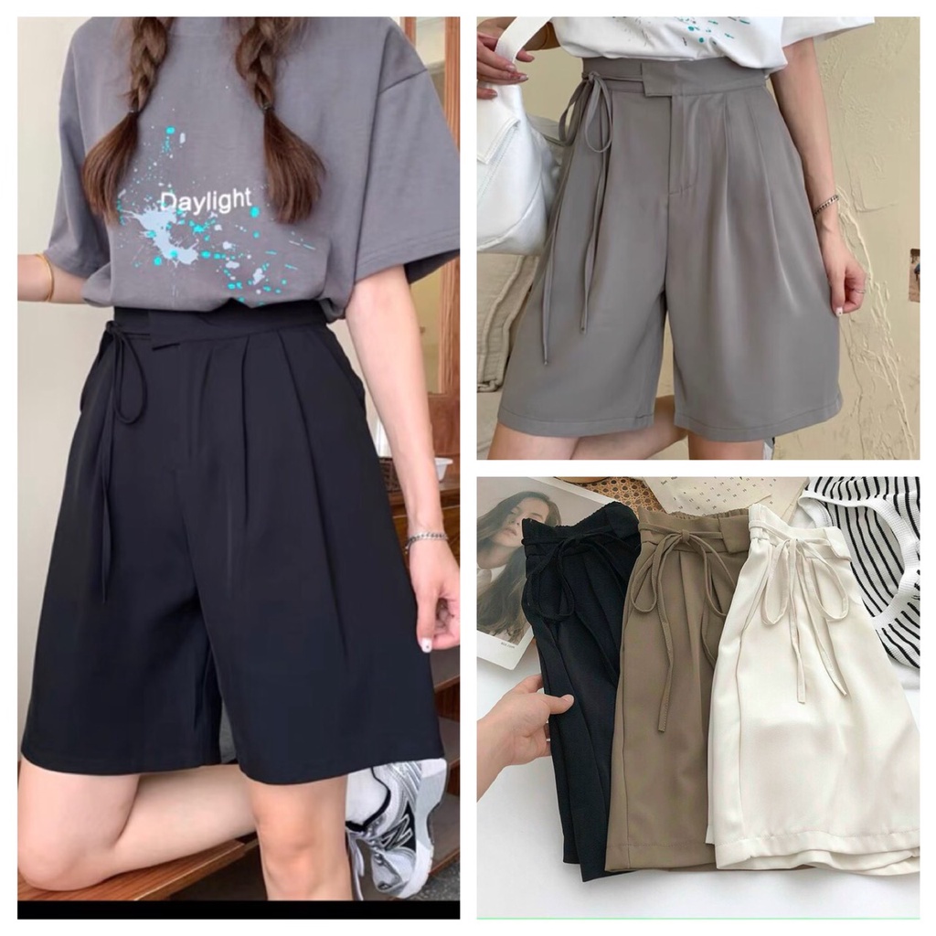 Quần Ngố Ống Rộng Dây Nơ Vải Ruby Cao Cấp Siêu Hot M086
