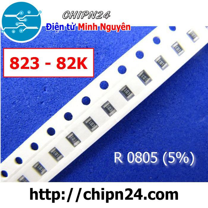 [50 CON] Điện Trở dán SMD 0805 82K (5%)