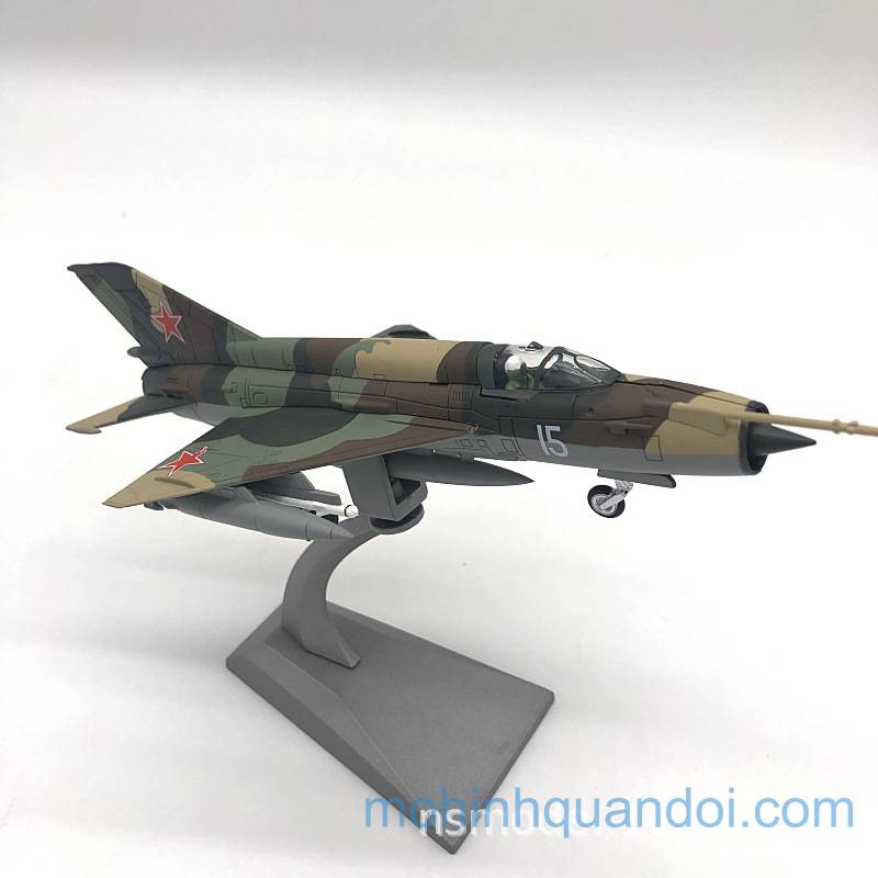 Mô hình máy bay Mig-21 Hợp kim dài 22cm