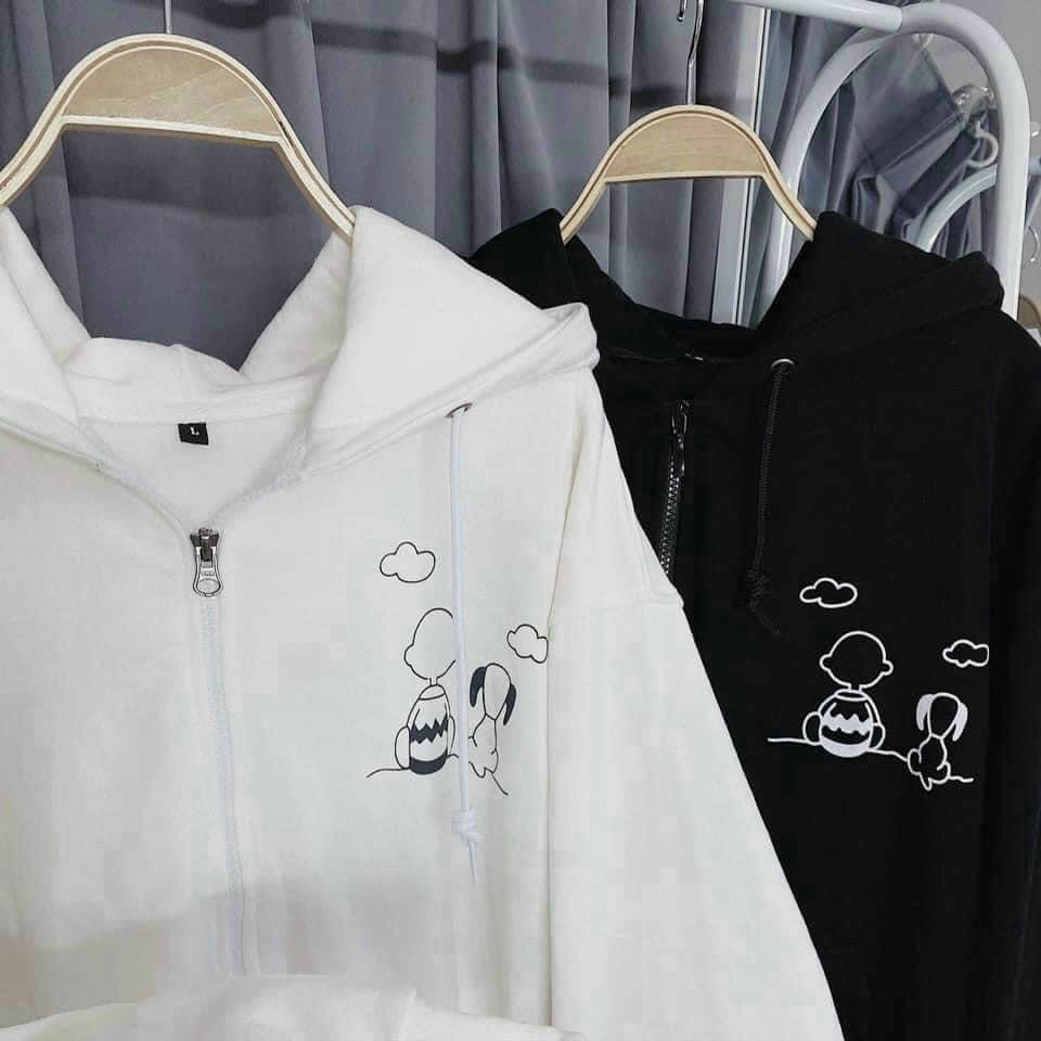 (MẪU MỚI) ÁO KHOÁC HOODIE NỮ TAY BỒNG CHÓ NHỎ HOÀNG HÔN XINH SIÊU CUTE HHP