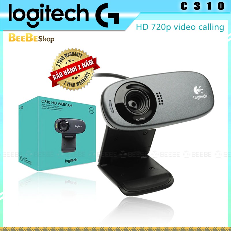 Logitech C310 - Webcam Gọi Video Trực Tuyến, Chất Lượng HD 720p