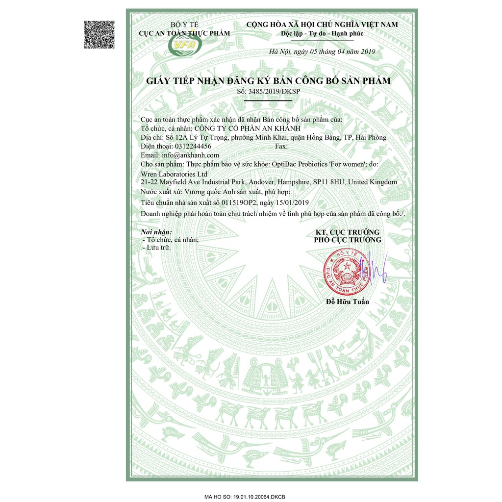 [HÀNG CHÍNH HÃNG] Men vi sinh Optibac tím cho phụ nữ | BigBuy360 - bigbuy360.vn