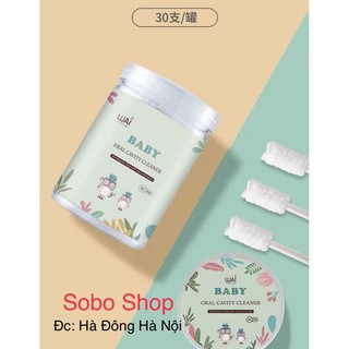 30 que gạt rơ lưỡi, tưa lưỡi WAI vệ sinh khoang miệng cho bé yêu