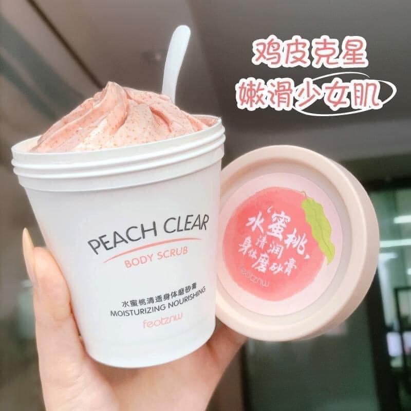 Kem Tẩy Tế Bào Chết Trái Đào Body Peach Feotznw Peach Clear Body Scrub (200ml) Dưỡng Ẩm Làm Trắng Da