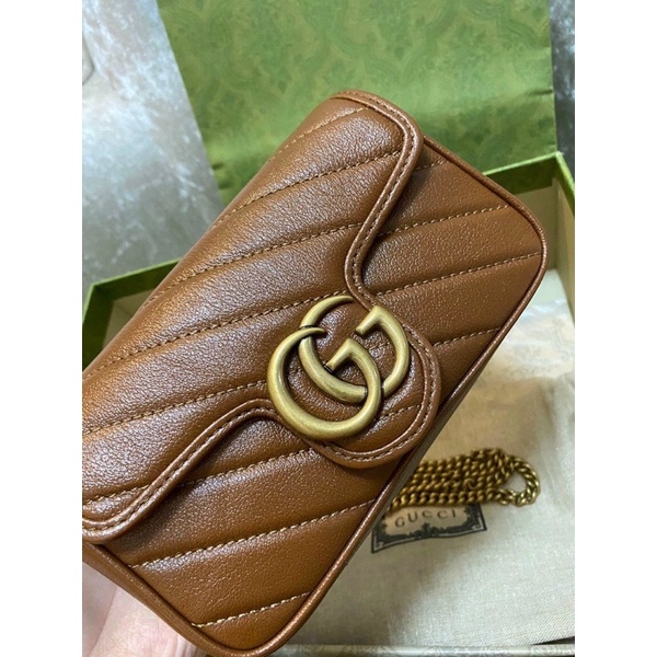 Túi xách nữ CHẤT DA THẬT size 17 và 22 Marmont small MINI matelassé shoulder bag hàng fullbox có hộp