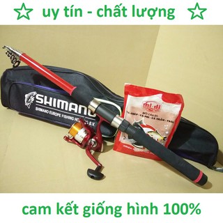 Bộ cần 3m shimand máy 3000 kèm túi- tặng kèm mồi câu cá