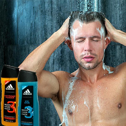 Sữa Tắm Gội Toàn Thân Nam Adidas 3 In1 Ice Dive