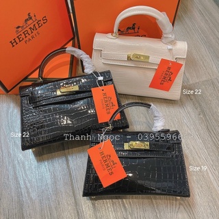Túi xách HM kelly size 19 22 da bóng hàng super fullbox