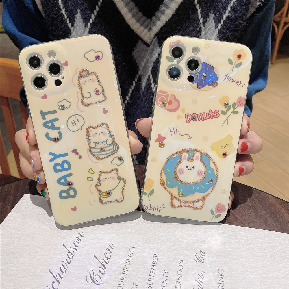 Samsung Galaxy S21 S20 FE S10 S9 Plus Note 20 Ultra 10 Pro 9 8 A72 A52 A32 A02S A12 A02 A50 A50S M02 Cute Cat's Anti-drop Mobile Phone Soft Case