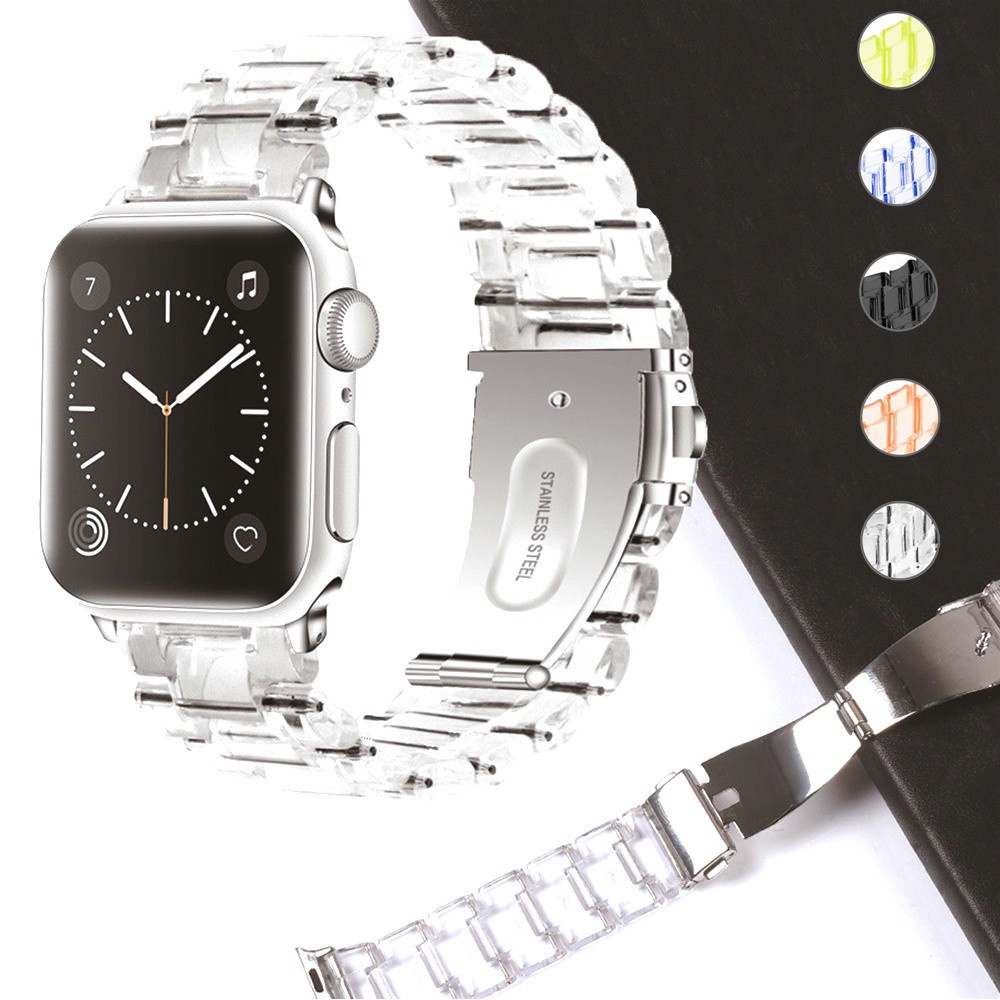 CHINK Newest Transparent Strap Bracelet Wristbelt Watch band Wearable Devices Glacier Resin Durable Table Annex/Multicolor